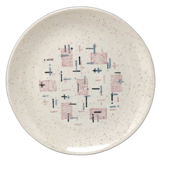 Metlox Tickled Pink 6" Bread Plates Vernon Ware 50s Dinnerware MCM Set of 4 - Picture 4 of 16